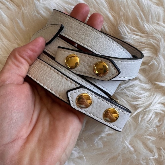 Aimee Kestenberg Crossbody Strap ONLY replacement white leather gold hardware - Picture 2 of 7